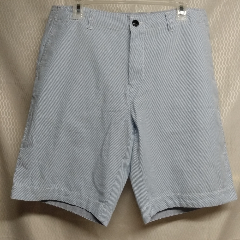 Men's Tommy Hilfiger Classic Fit Shorts,  32,  White & Blue strip,  pre-…